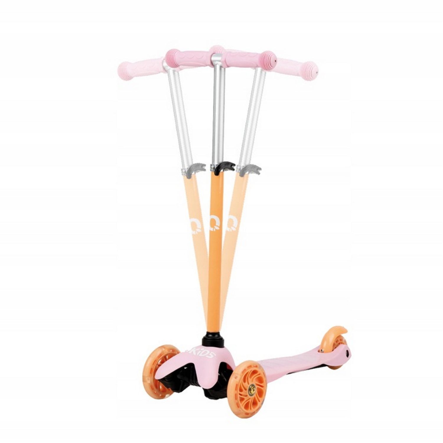 Trotineta cu 3 roti, QKIDS, LUMIS Orange, Ghidon reglabil pe 3 trepte, Flexbrake, Rulmenti ABEC-7, Platforma anti- - 5900495890184 fotografia produsului View 2 L