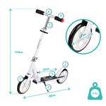 Trotineta freestyle, QKIDS, WEISS White, Ghidon reglabil pe 3 trepte, Amortizor Easy&amp;Up, Platforma anti- - 5900495862242 fotografia produsului View 2 S
