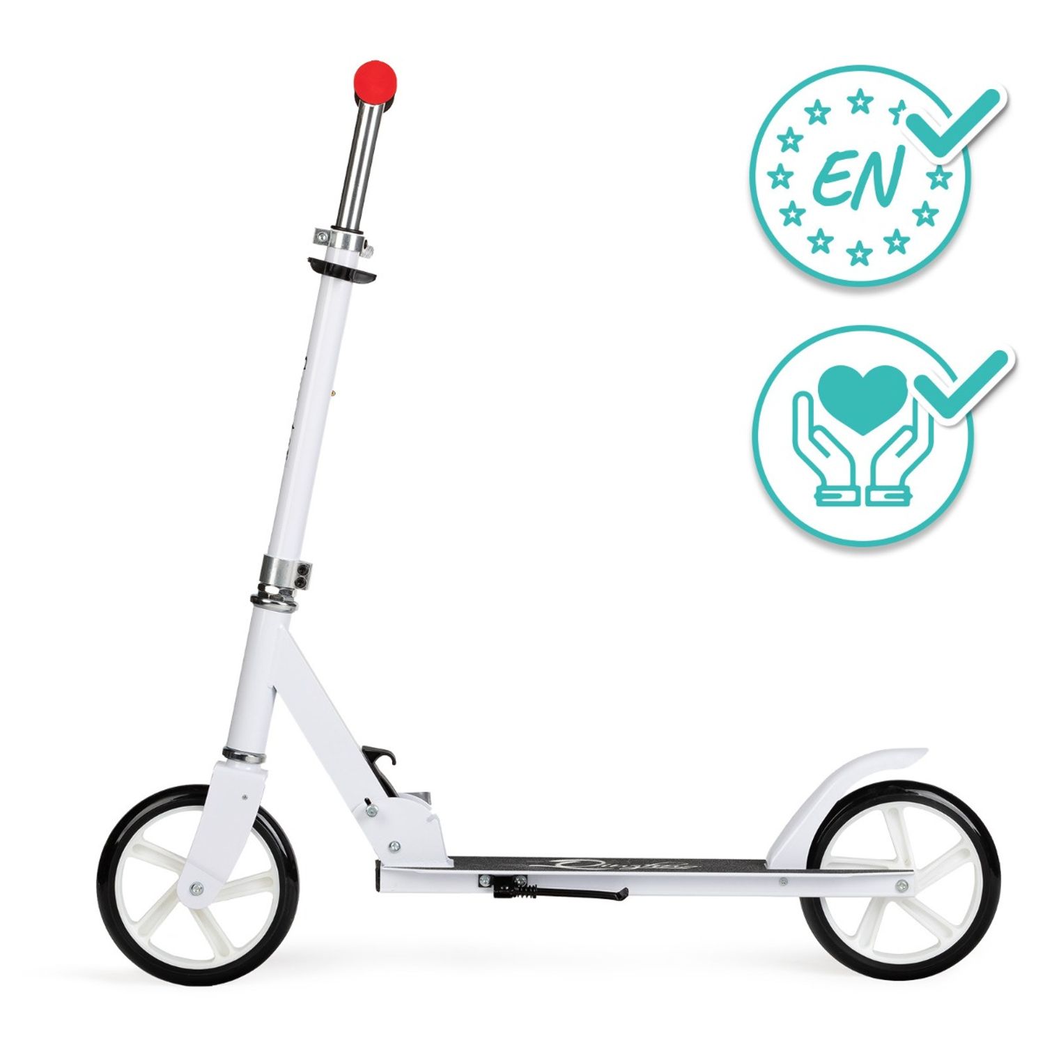 Trotineta freestyle, QKIDS, WEISS White, Ghidon reglabil pe 3 trepte, Amortizor Easy&amp;Up, Platforma anti- - 5900495862242 fotografia produsului View 5 L