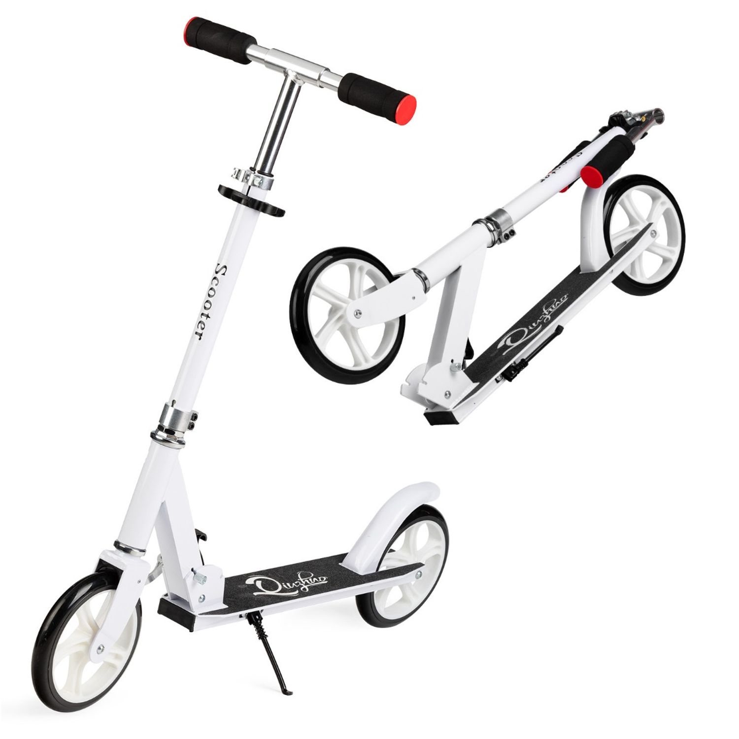 Trotineta freestyle, QKIDS, WEISS White, Ghidon reglabil pe 3 trepte, Amortizor Easy&amp;Up, Platforma anti- - 5900495862242 fotografia produsului