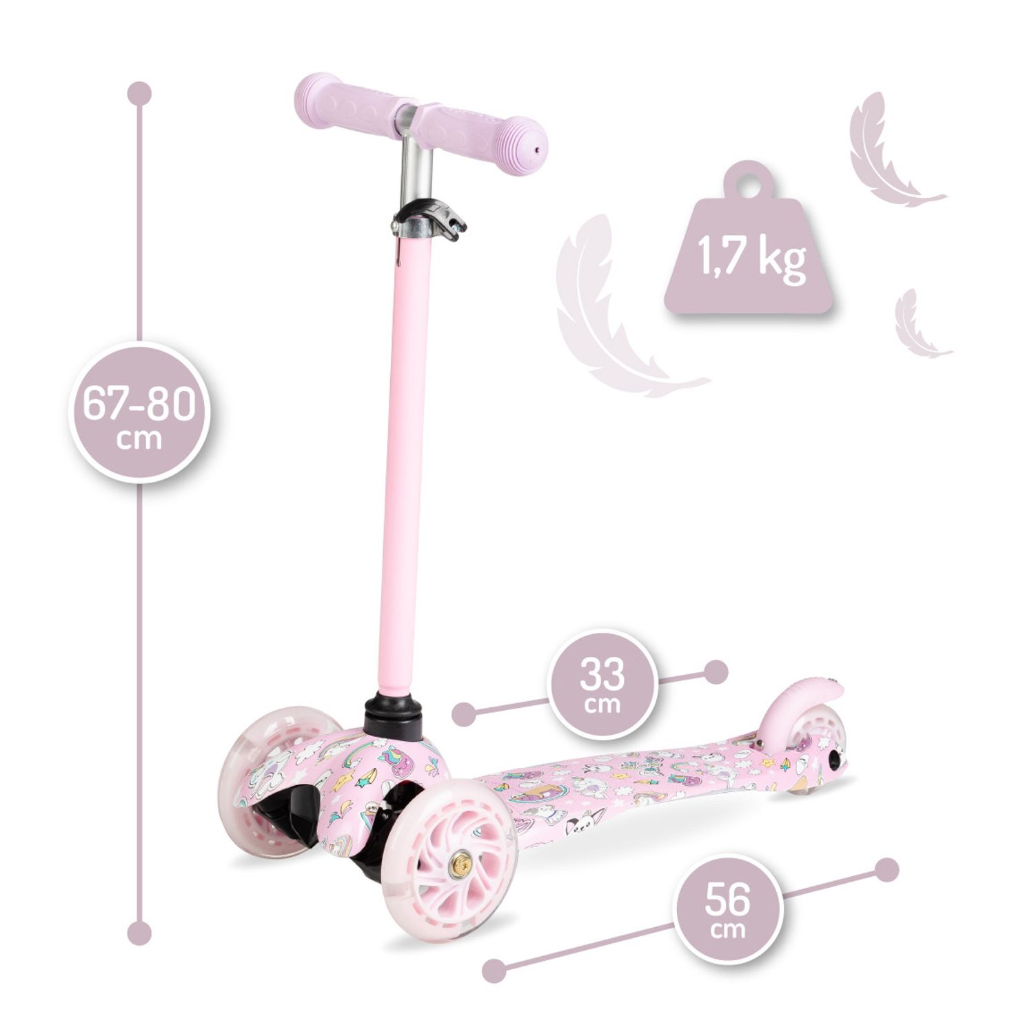 Trotineta de echilibru MoMi WEENDY Pink fotografia produsului View 3 L