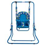 Leagan pentru copii, AppeKids, cu spatar reglabil si bara detasabila, Blue Dots fotografia produsului