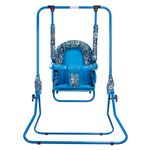 Leagan pentru copii, AppeKids, cu spatar reglabil si bara detasabila, Blue Hearts fotografia produsului