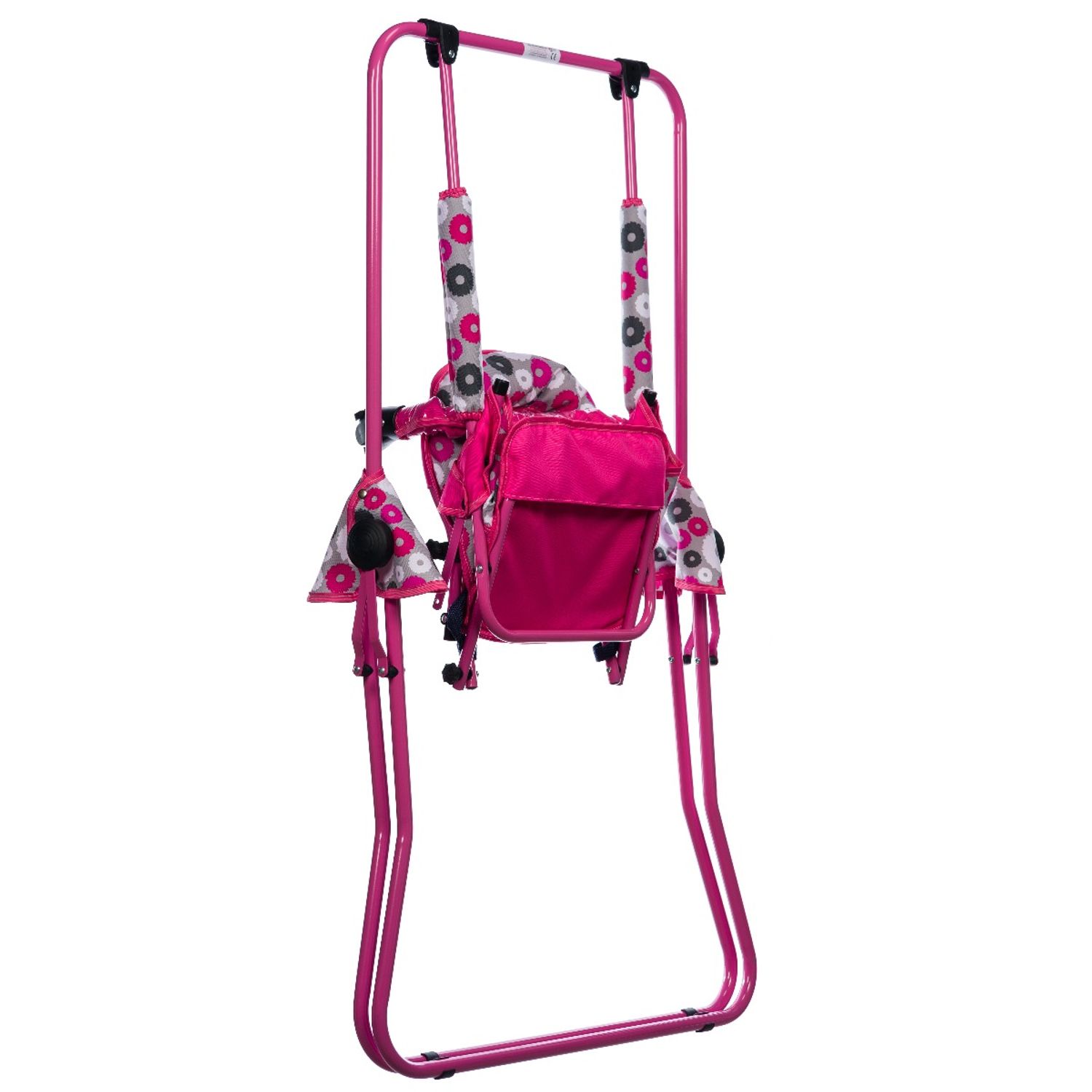 Leagan pentru copii, Top Kids, cu spatar reglabil si bara detasabila, Pink Flowers fotografia produsului View 4 L