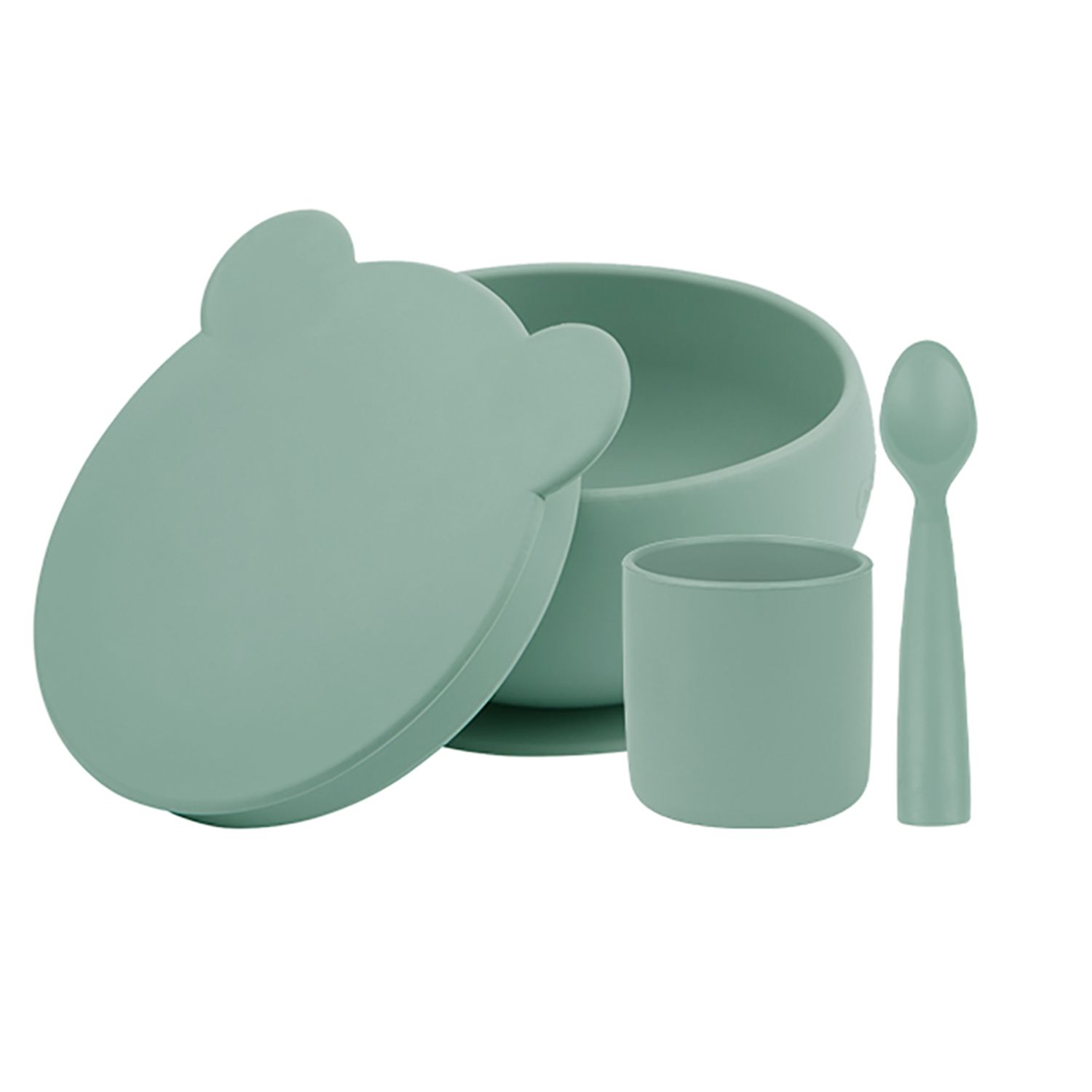 Set de hranire BWL I Minikoioi, 100% Premium Silicone &ndash; River Green fotografia produsului