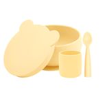 Set de hranire BWL I Minikoioi, 100% Premium Silicone &ndash; Mellow Yeloow fotografia produsului