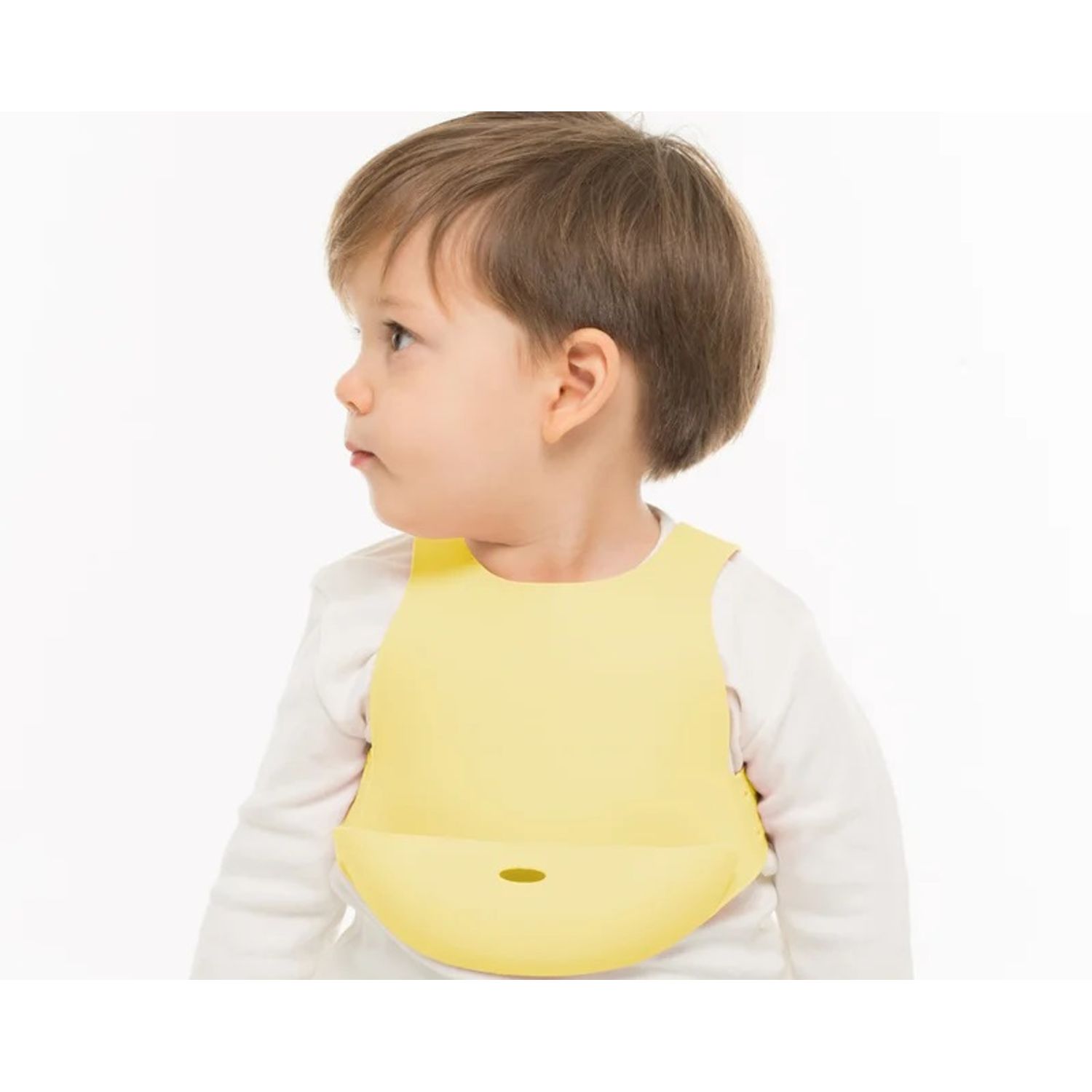 Baveta Flexi Bib Minikoioi, 100% Premium Silicone &ndash; Mellow Yellow fotografia produsului View 3 L