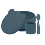 Set de hranire BWL I Minikoioi, 100% Premium Silicone &ndash; Deep Blue fotografia produsului
