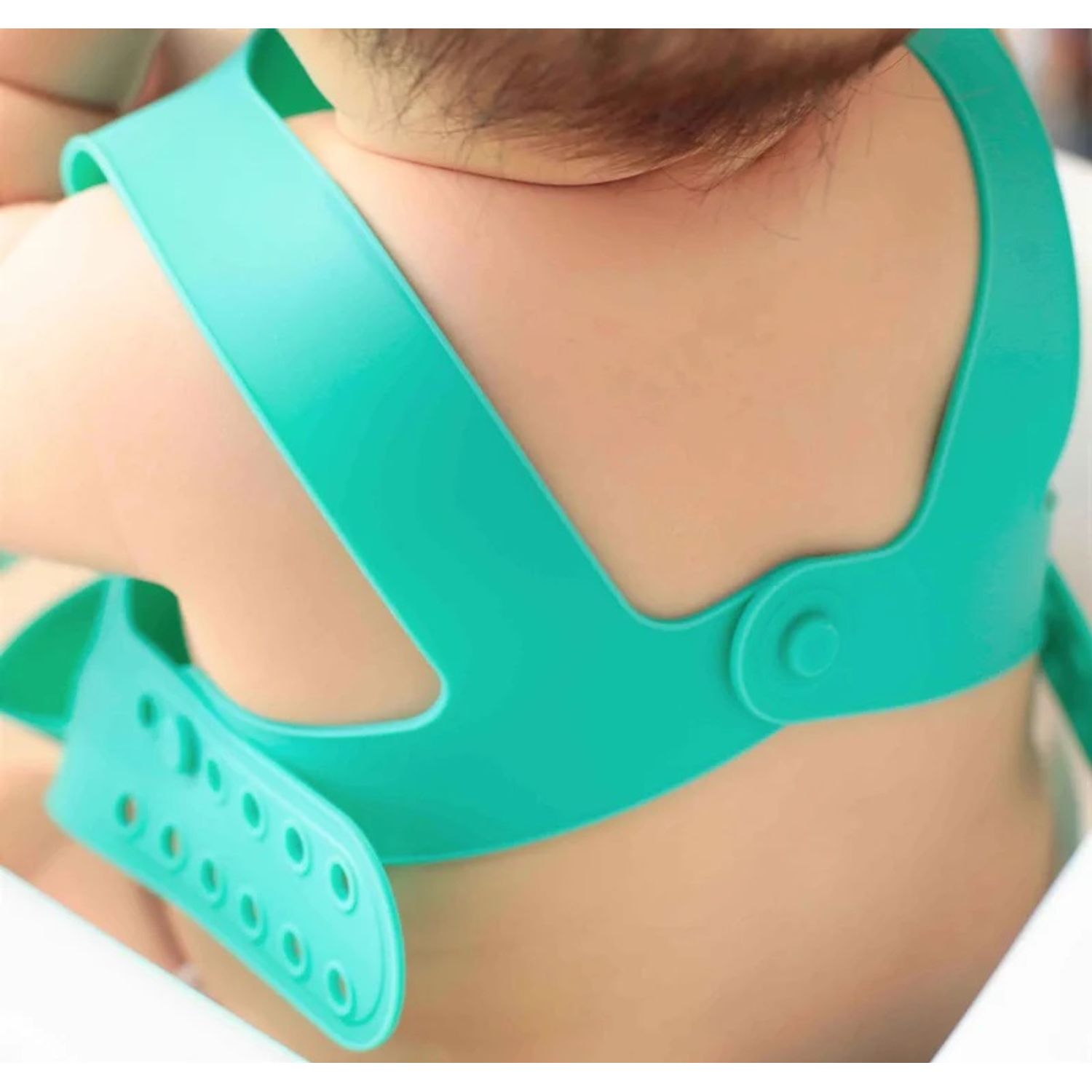 Baveta Flexi Bib Minikoioi, 100% Premium Silicone  &ndash; Aqua Green fotografia produsului View 3 L