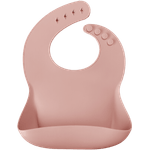 Baveta Basic Bib Minikoioi, 100% Premium Silicone &ndash; Pinky Pink fotografia produsului