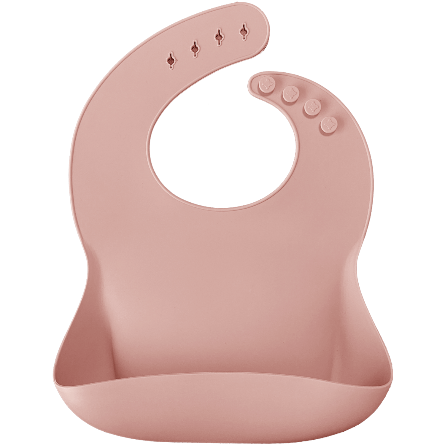 Baveta Basic Bib Minikoioi, 100% Premium Silicone &ndash; Pinky Pink fotografia produsului