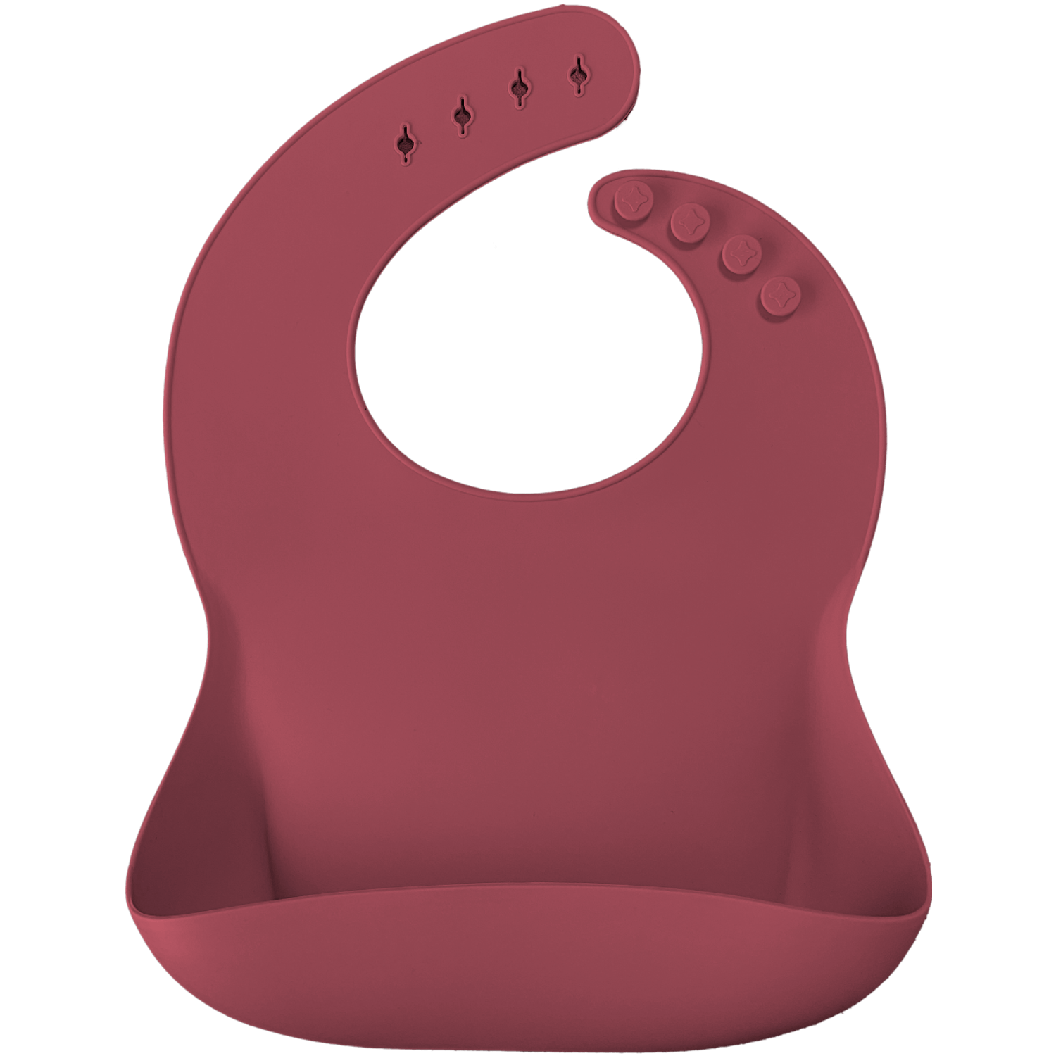 Baveta Basic Bib Minikoioi, 100% Premium Silicone &ndash; Velvet Rose fotografia produsului
