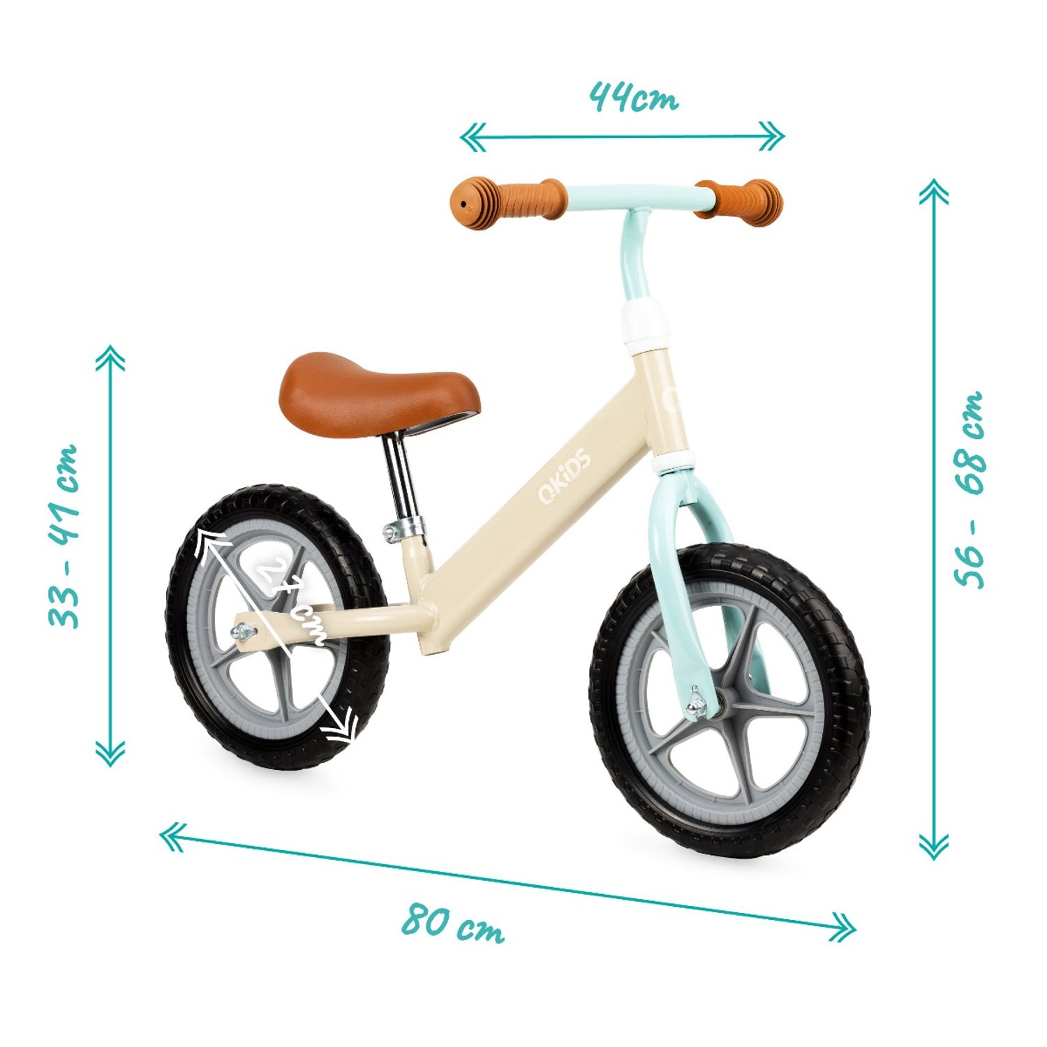 Bicicleta fara pedale Fleet, Qkids, Cappuccino fotografia produsului View 5 L