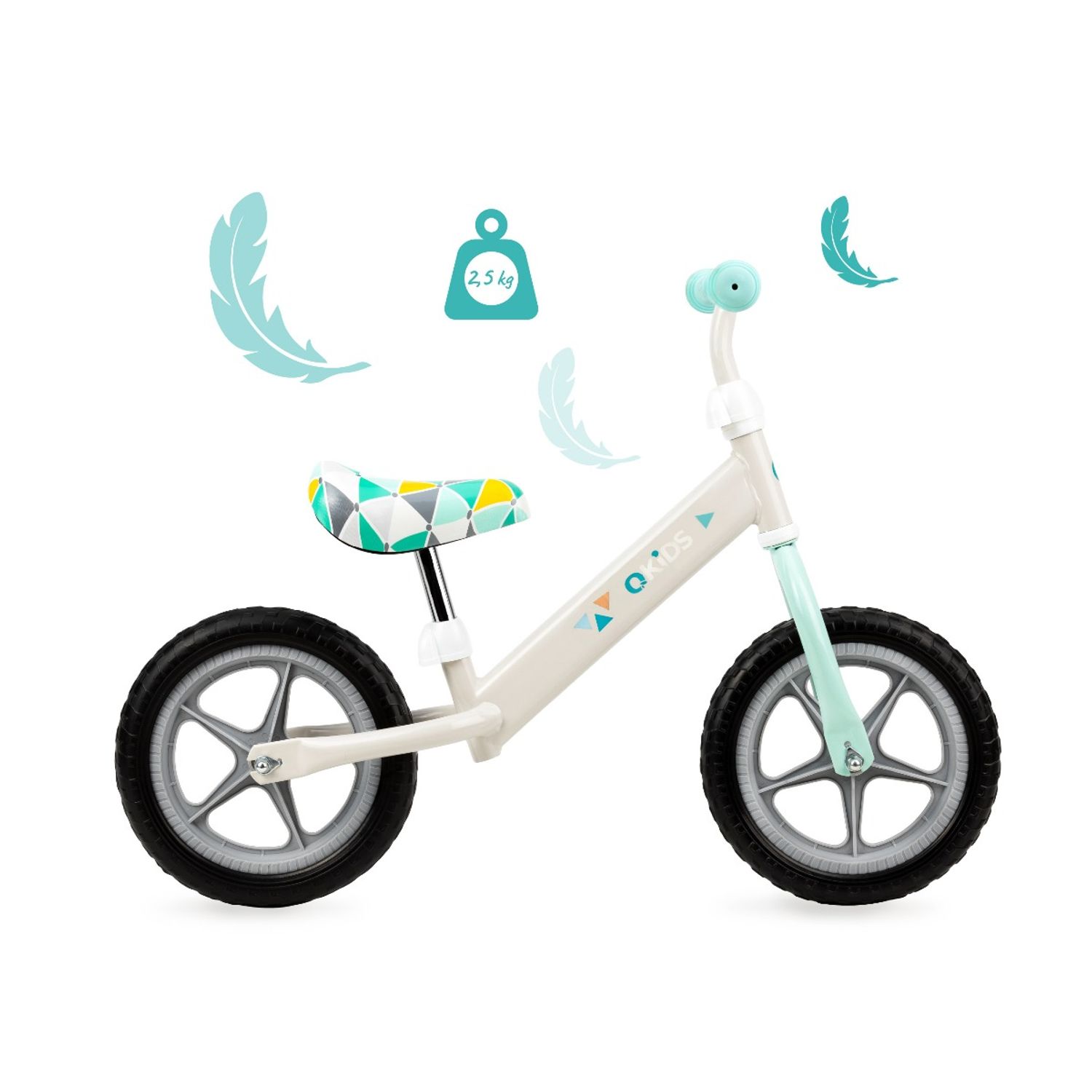 Bicicleta fara pedale Fleet, Qkids, Triangles fotografia produsului View 2 L