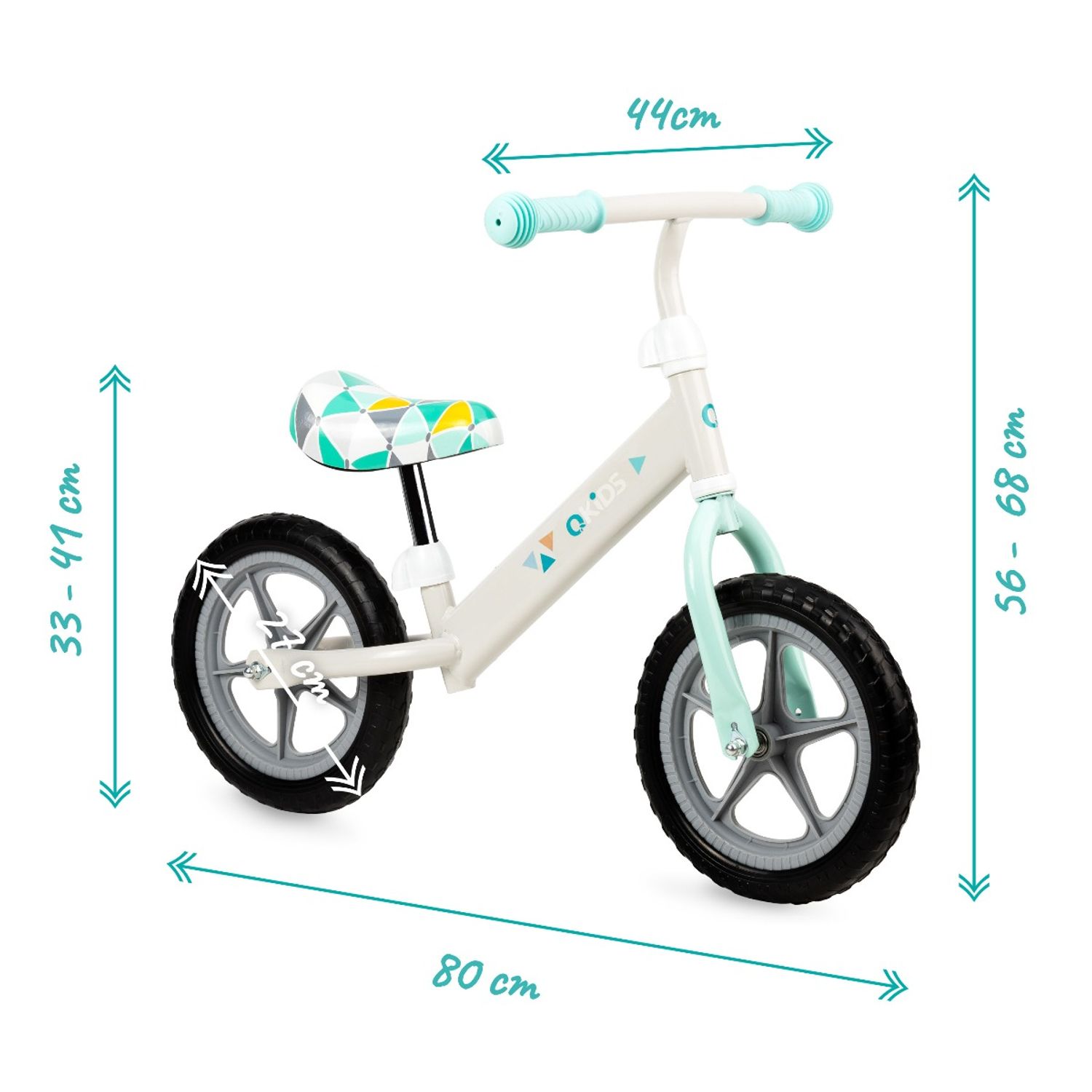 Bicicleta fara pedale Fleet, Qkids, Triangles fotografia produsului View 4 L