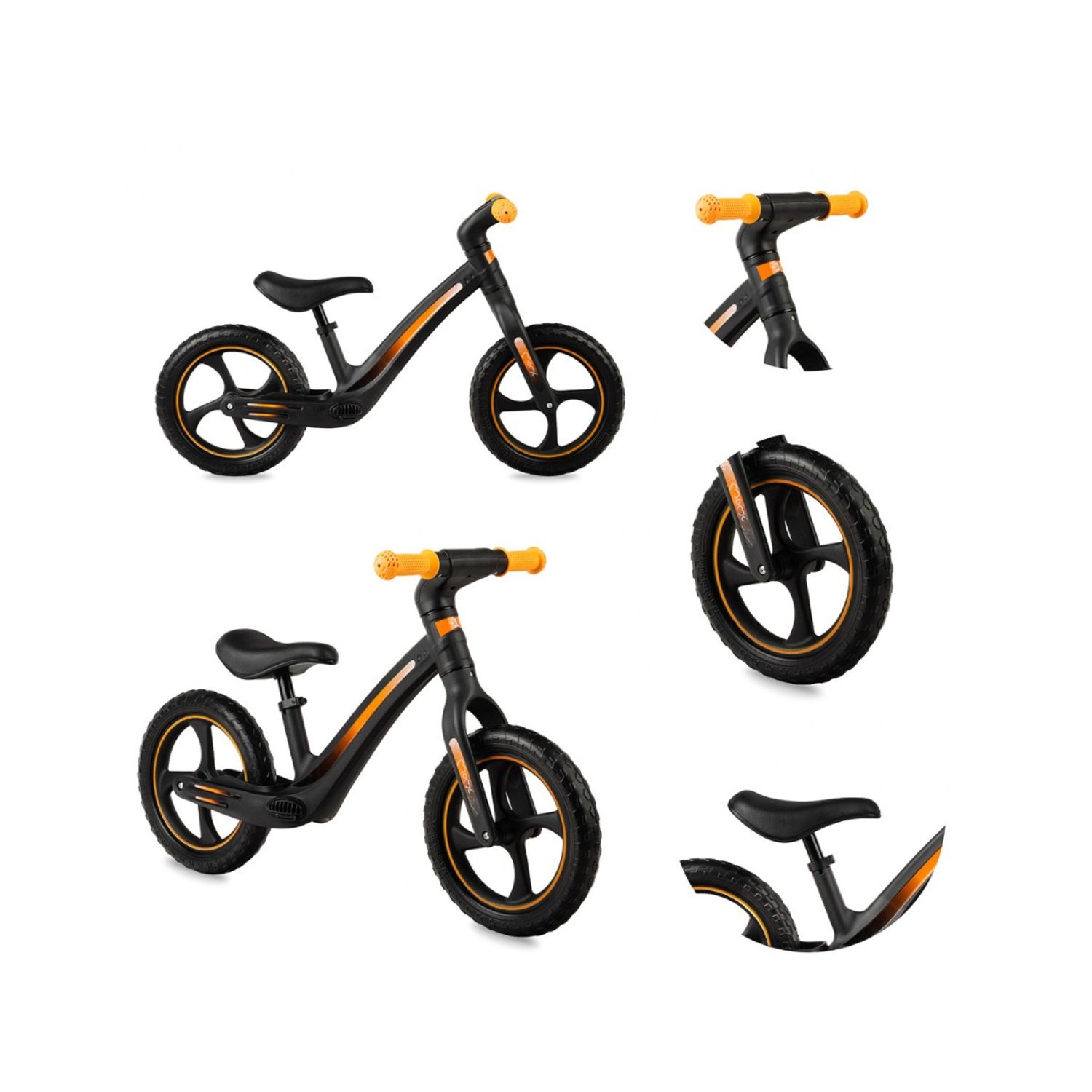Bicicleta fara pedale, Momi Mizo - Black fotografia produsului View 4 L