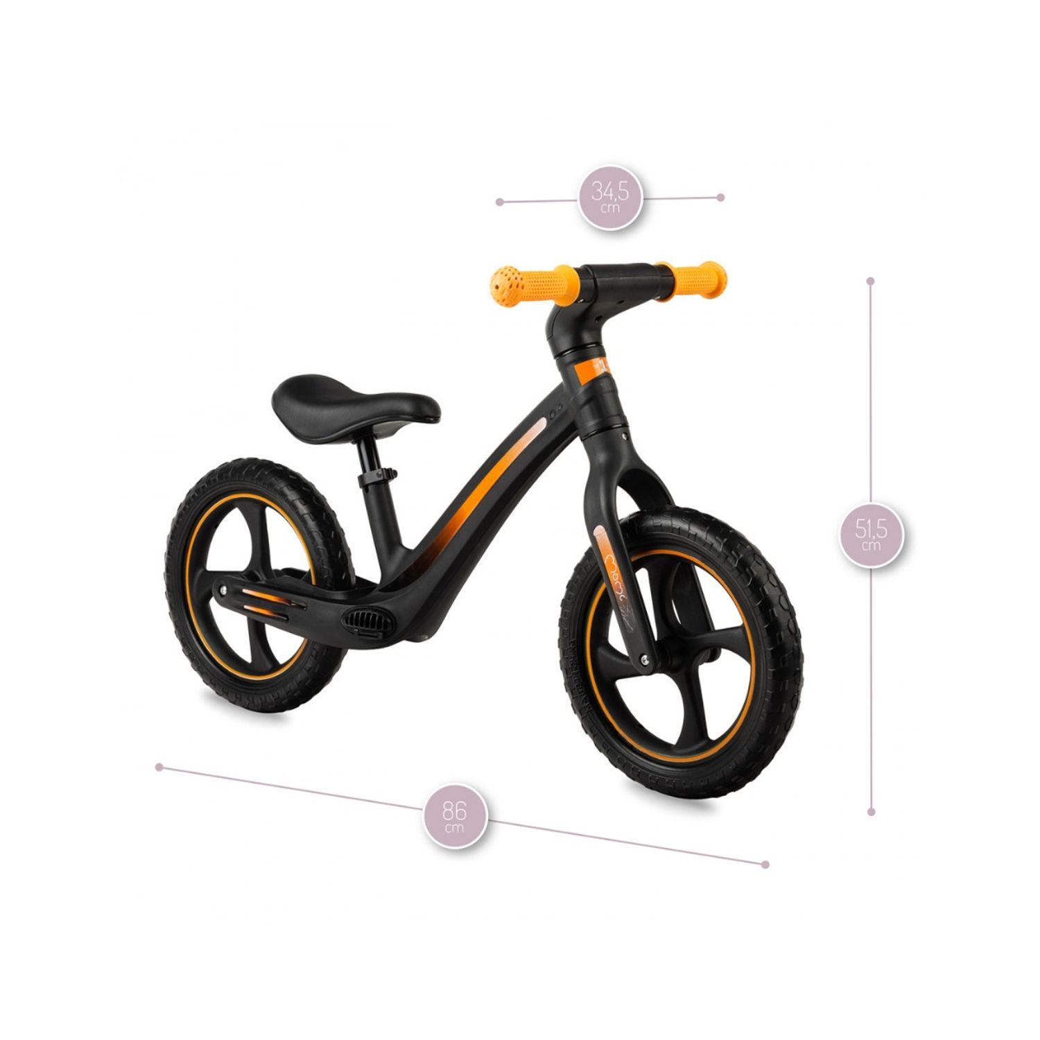 Bicicleta fara pedale, Momi Mizo - Black fotografia produsului View 5 L