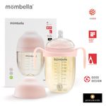 Biberon Anticolici Mombella Breast-Like, 300ml, Tetina 360&Atilde;&sbquo;&Acirc;&deg; XL Flux Consistent, PPSU, Old Roze fotografia produsului