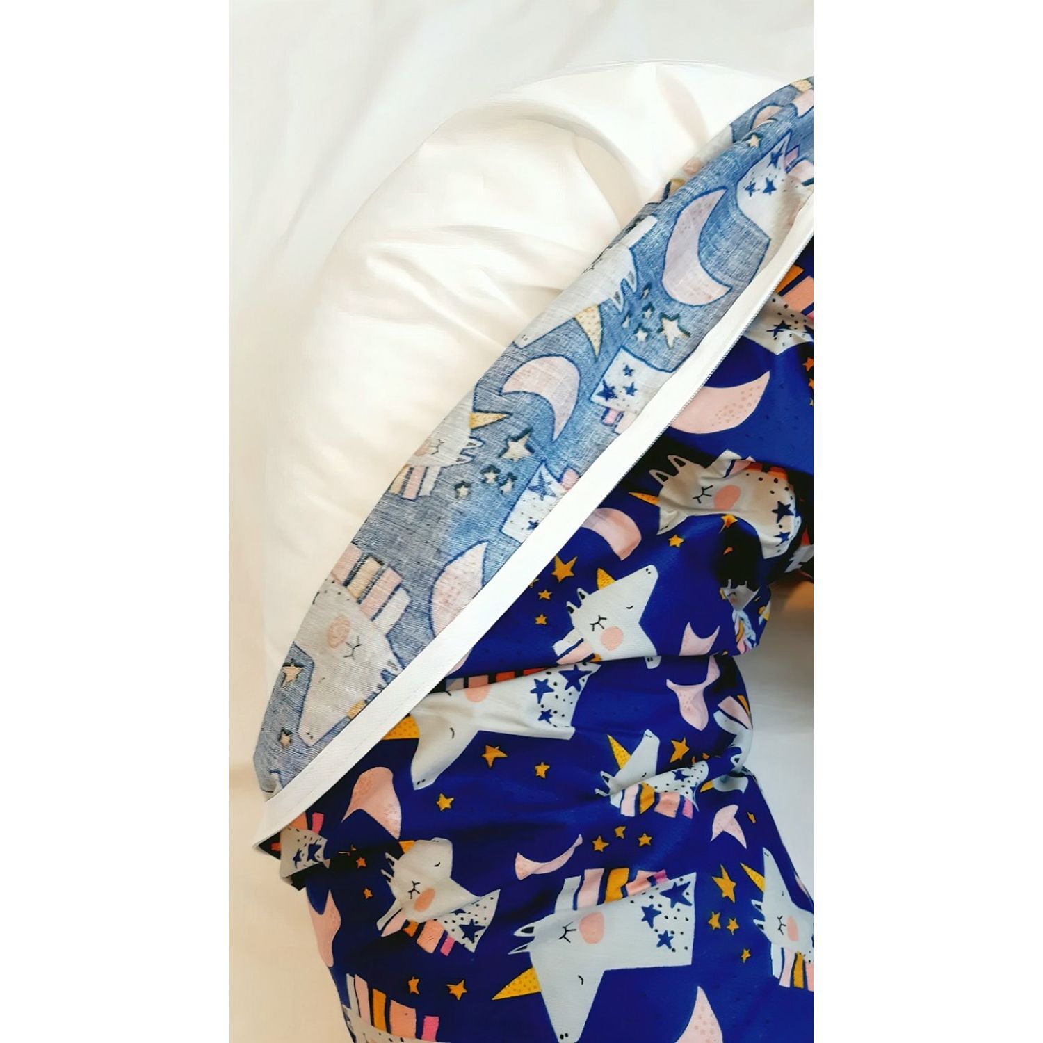 Perna pentru gravida, Fibre din silicon, 180 cm, Eko - Navy fotografia produsului View 4 L