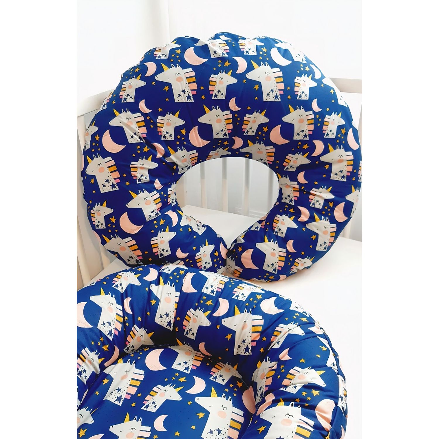 Perna pentru alaptare, 100% Bumbac, 60X60 cm, Eko - Navy fotografia produsului View 2 L