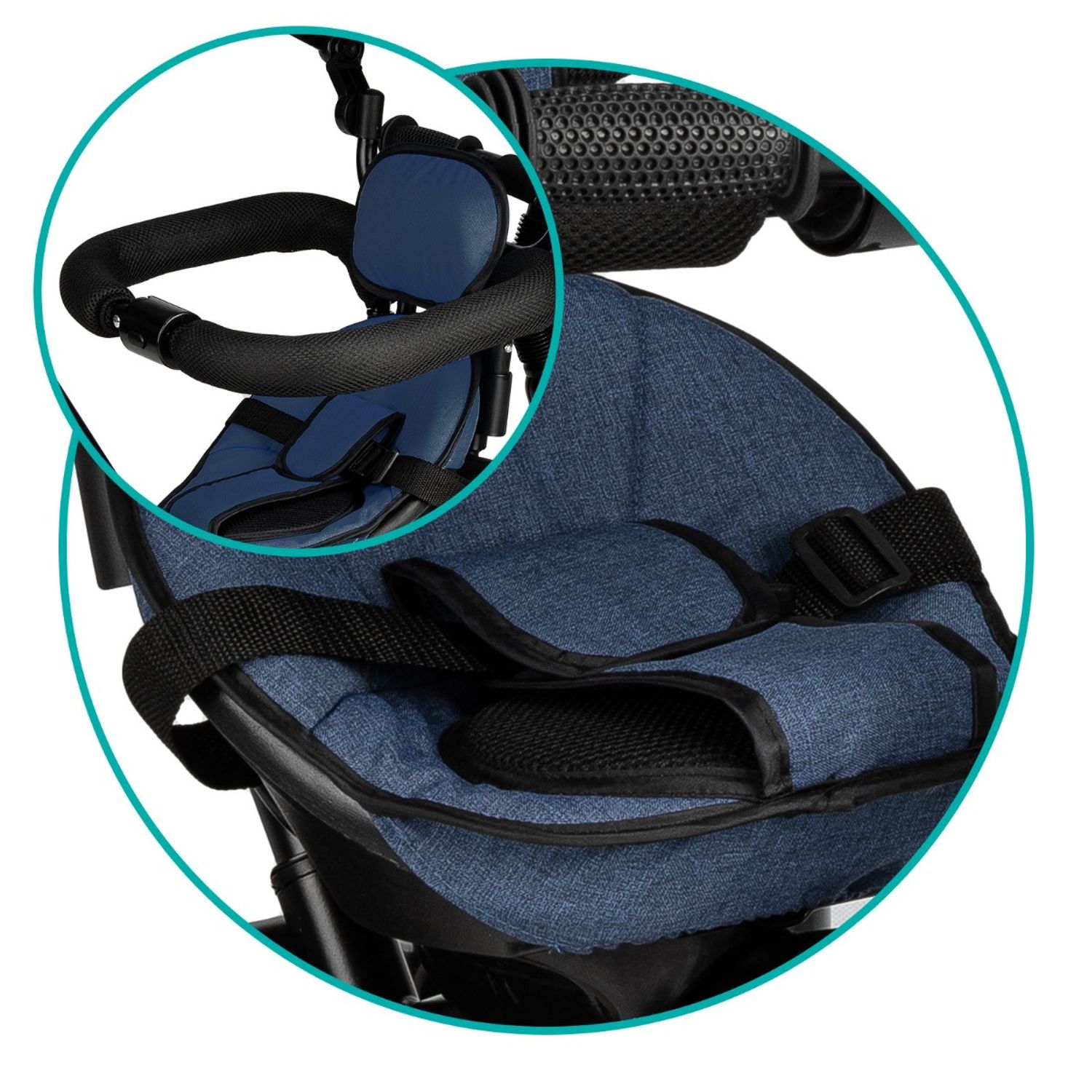 Tricicleta MoMi, MILA 5 in 1, Navy Blue fotografia produsului View 5 L