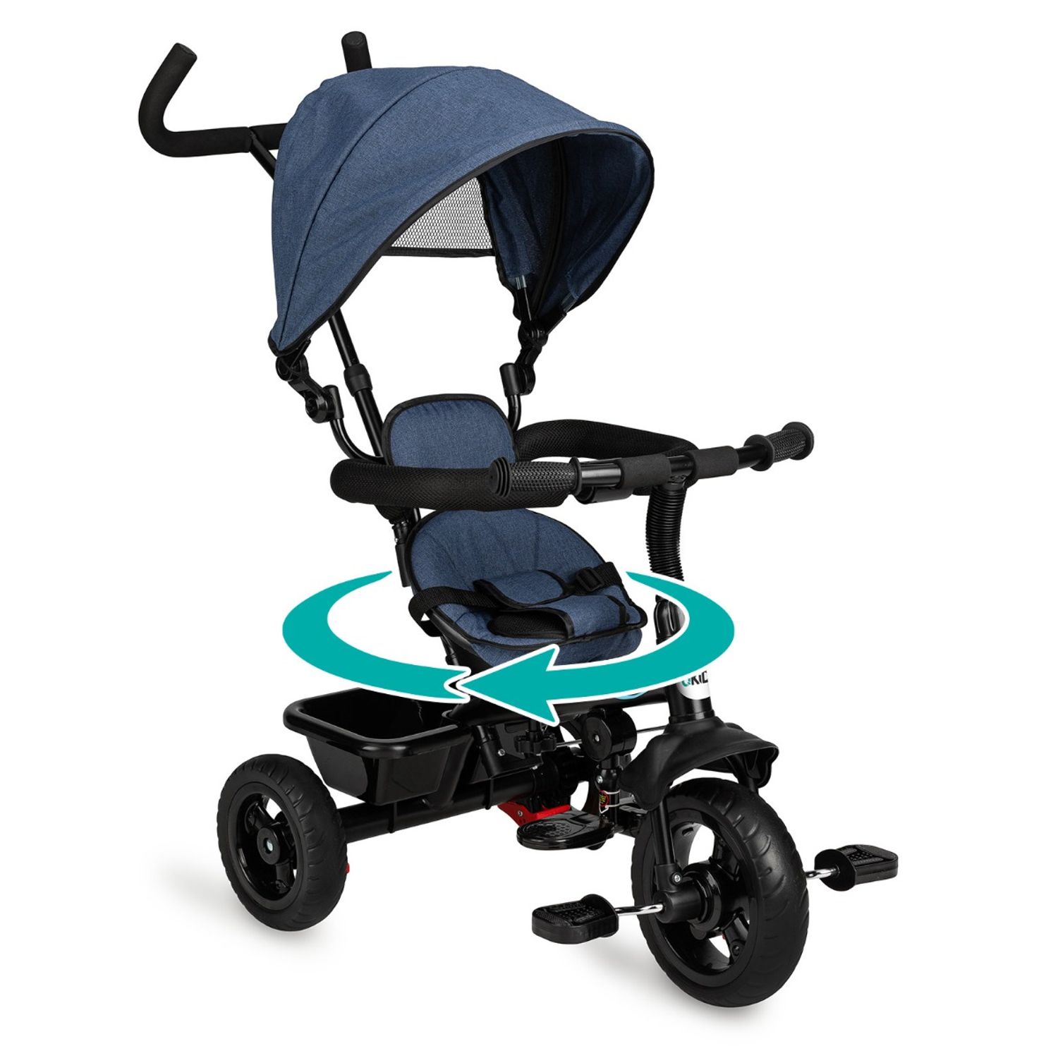 Tricicleta MoMi, MILA 5 in 1, Navy Blue fotografia produsului View 3 L