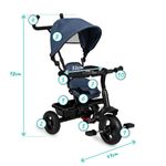 Tricicleta MoMi, MILA 5 in 1, Navy Blue fotografia produsului View 2 S