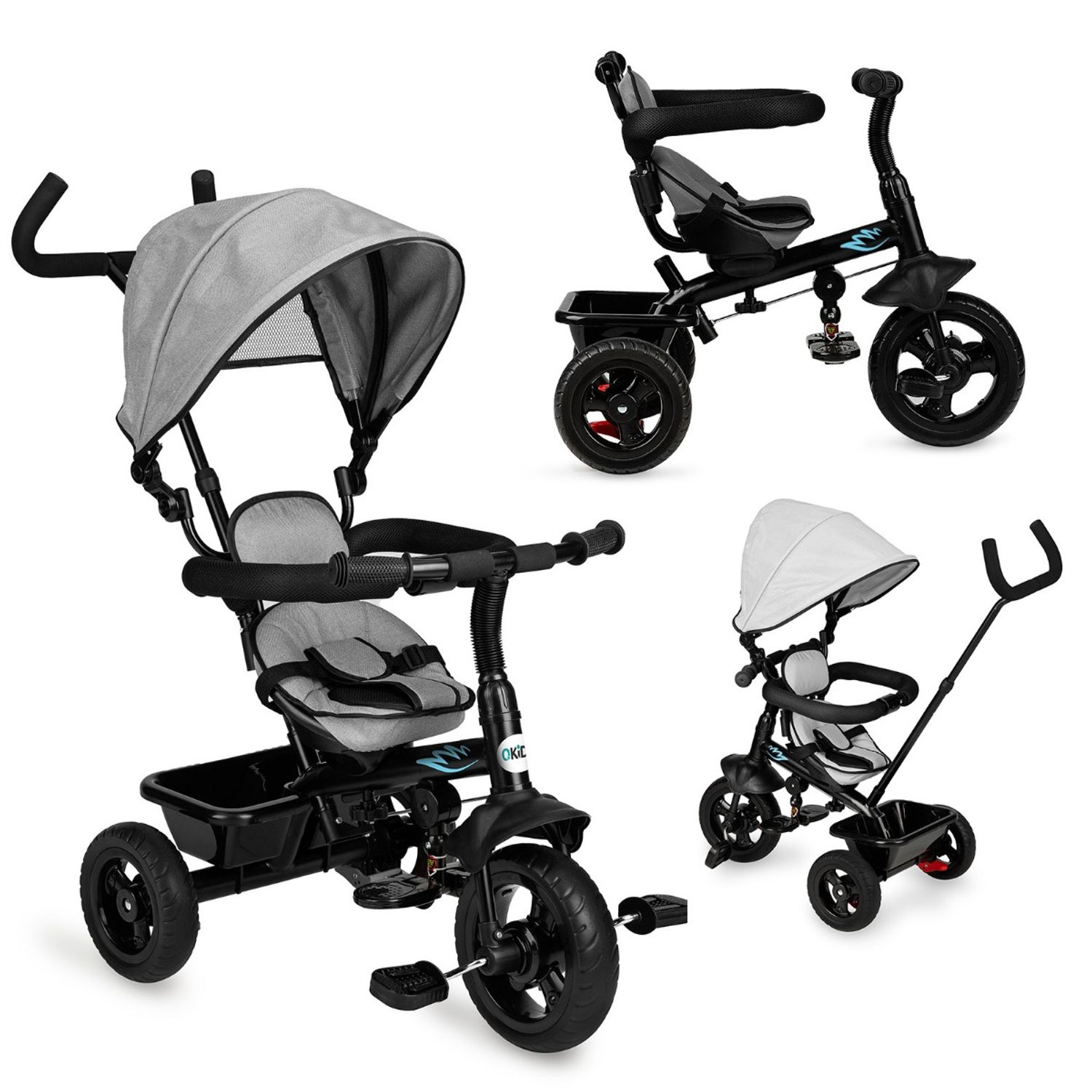 Tricicleta Momi, MILA 5 in 1, Grey fotografia produsului View 6 L