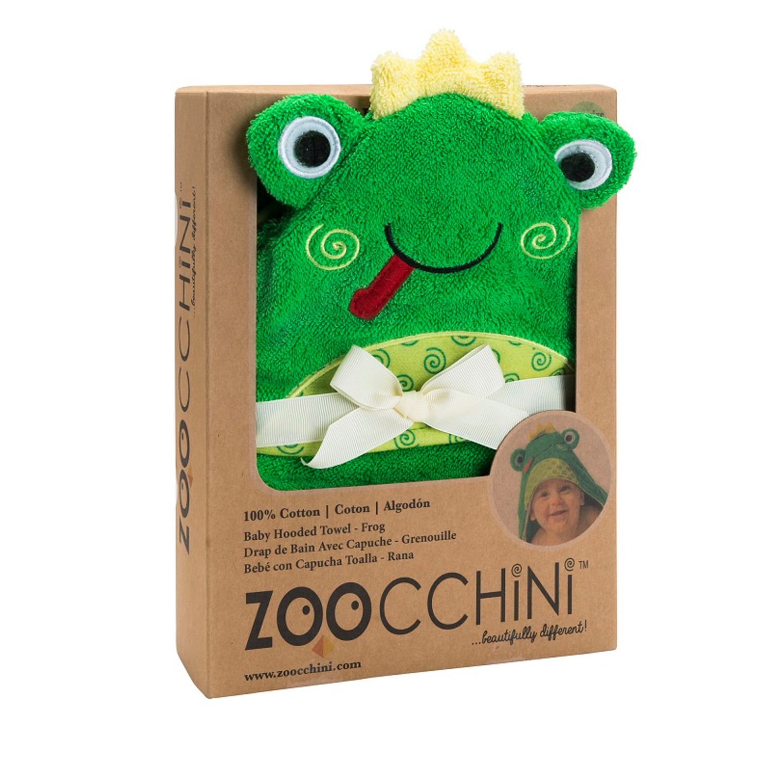 Prosop de baie cu gluga, Zoocchini, 76x76cm, Happy Frog fotografia produsului View 2 L