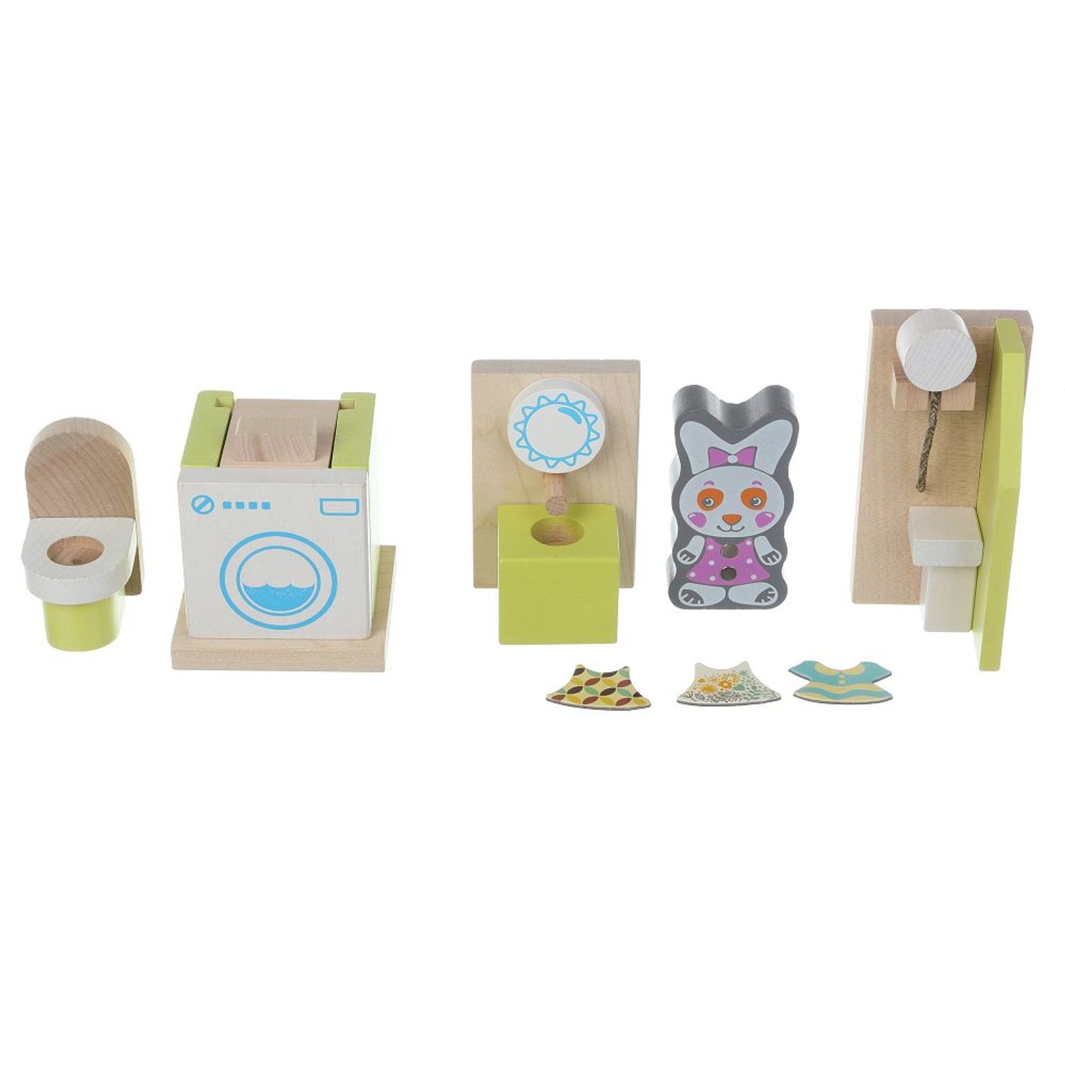 Jucarie Din Lemn Cubika, Set Constructii, "My Bathroom" fotografia produsului View 3 L