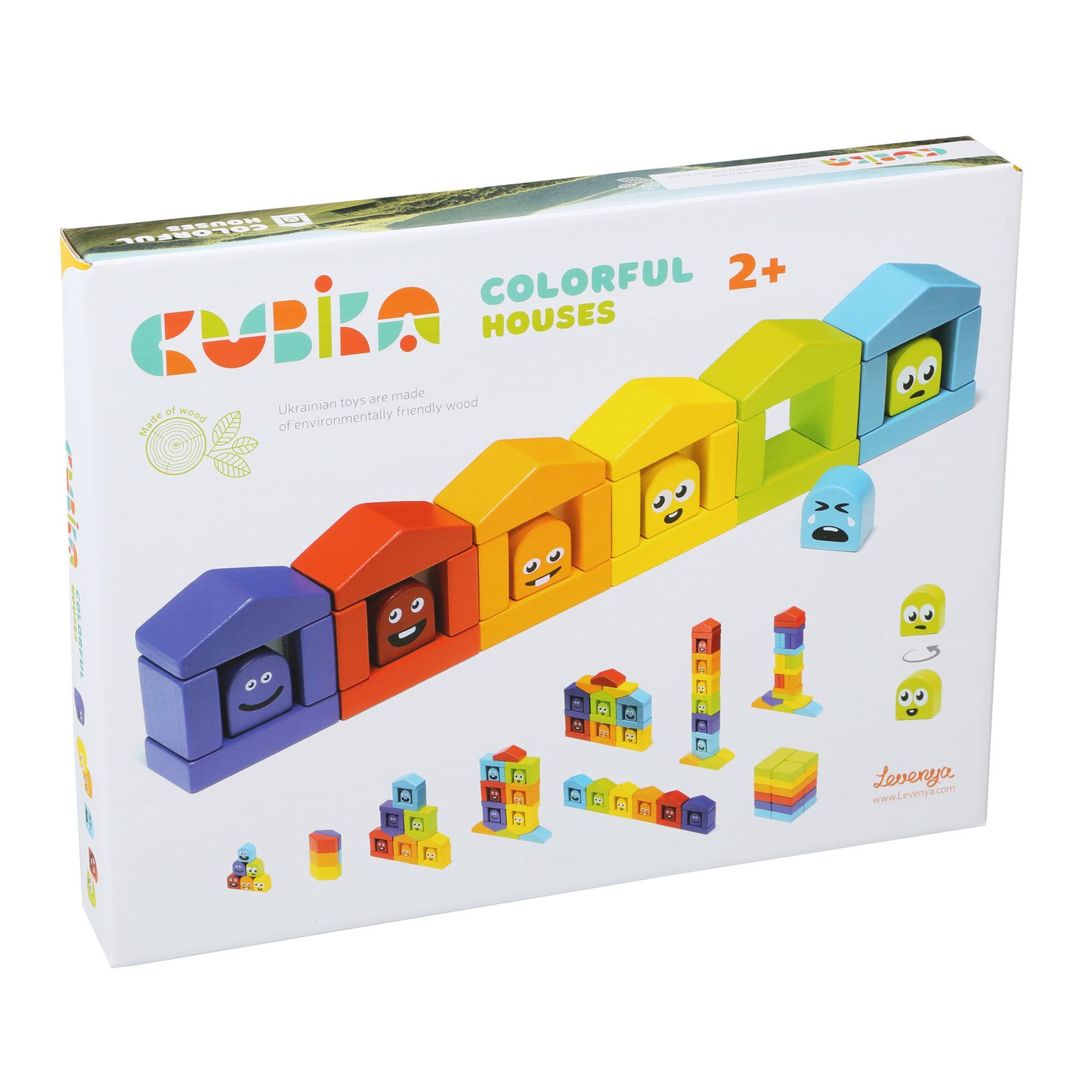 Jucarie Din Lemn, Cubika, &ldquo;CASUTELE VESELE &rdquo; fotografia produsului