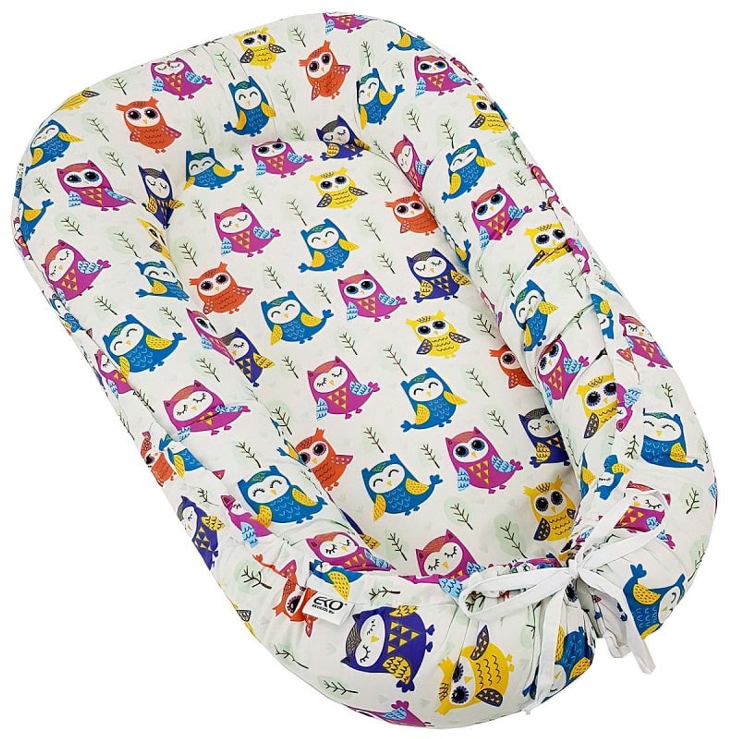 Baby nest din bumbac, Eko, Owls fotografia produsului View 5 L