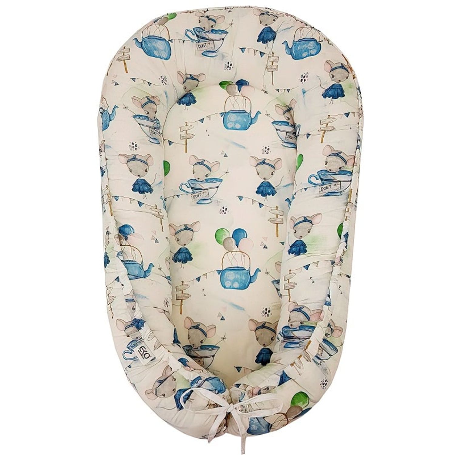 Baby nest din bumbac, Eko, Mouse fotografia produsului
