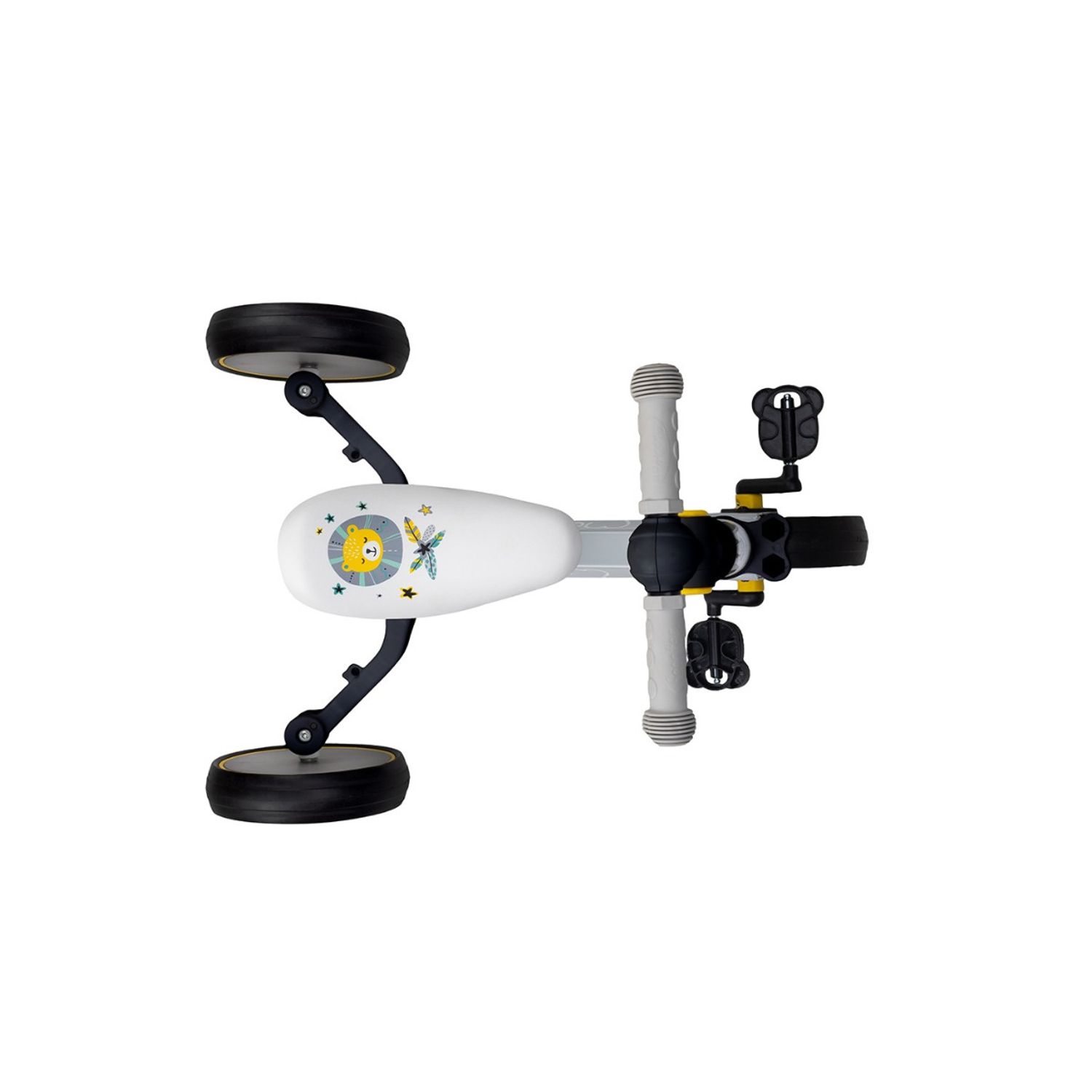 Tricicleta 4in1, Momi Loris, Grey Yellow fotografia produsului View 5 L