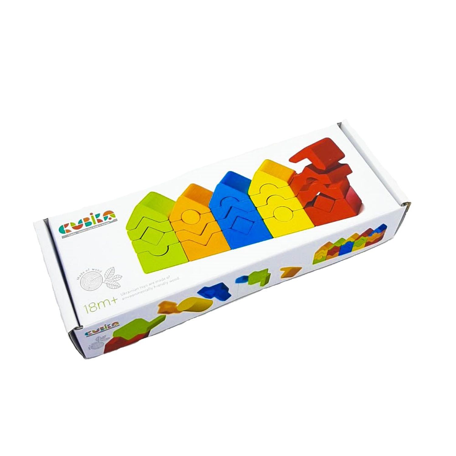 Jucarie Din Lemn Cubika, Set de constructii &acirc;&euro;&oelig;Turnuri&acirc;&euro; fotografia produsului