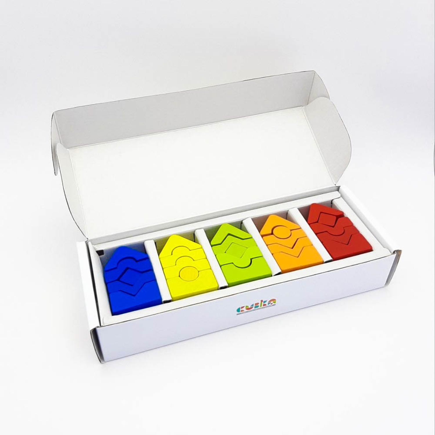 Jucarie Din Lemn Cubika, Set de constructii &acirc;&euro;&oelig;Turnuri&acirc;&euro; fotografia produsului View 4 L