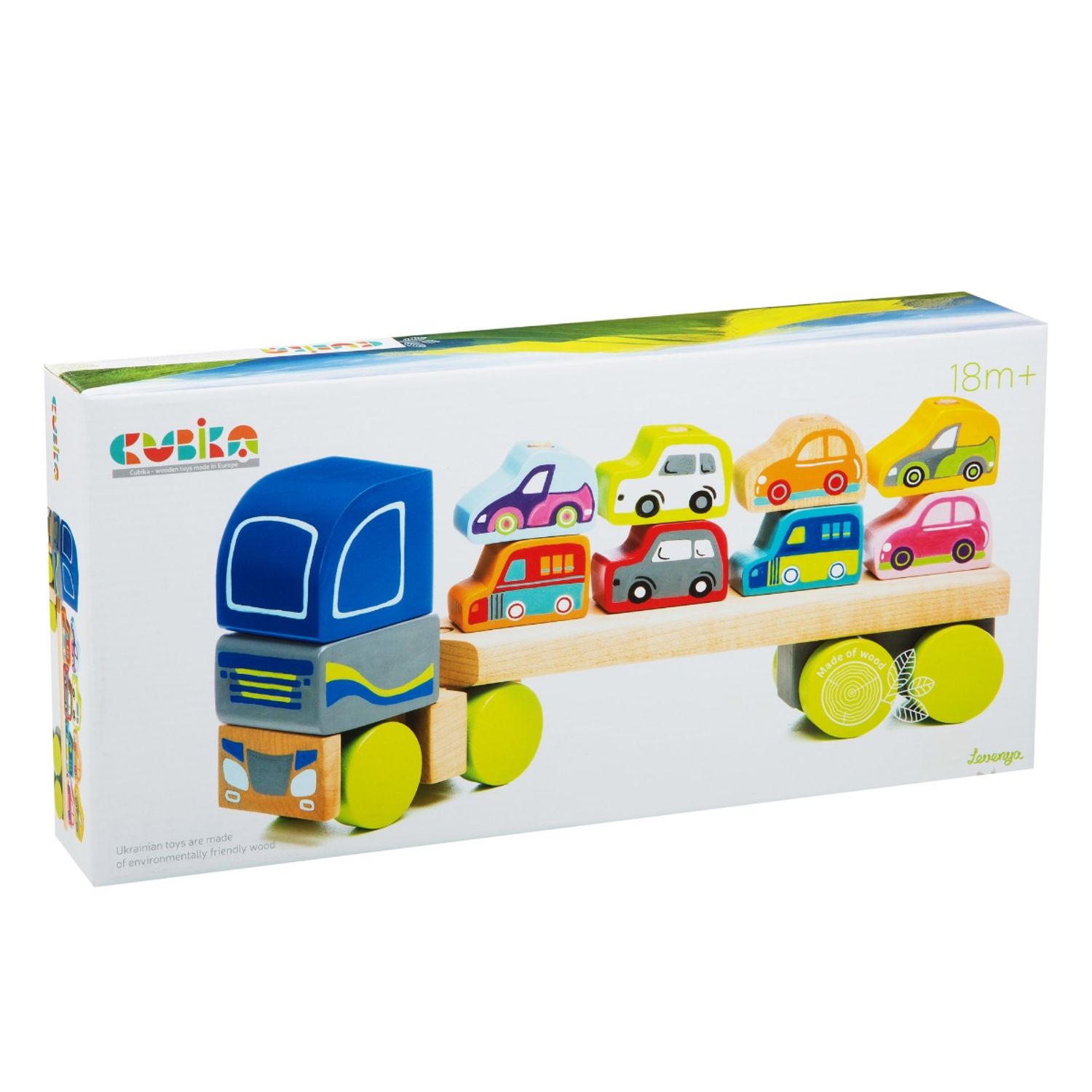 Jucarie din lemn, Cubika, &ldquo;Camion pentru masini&rdquo; fotografia produsului