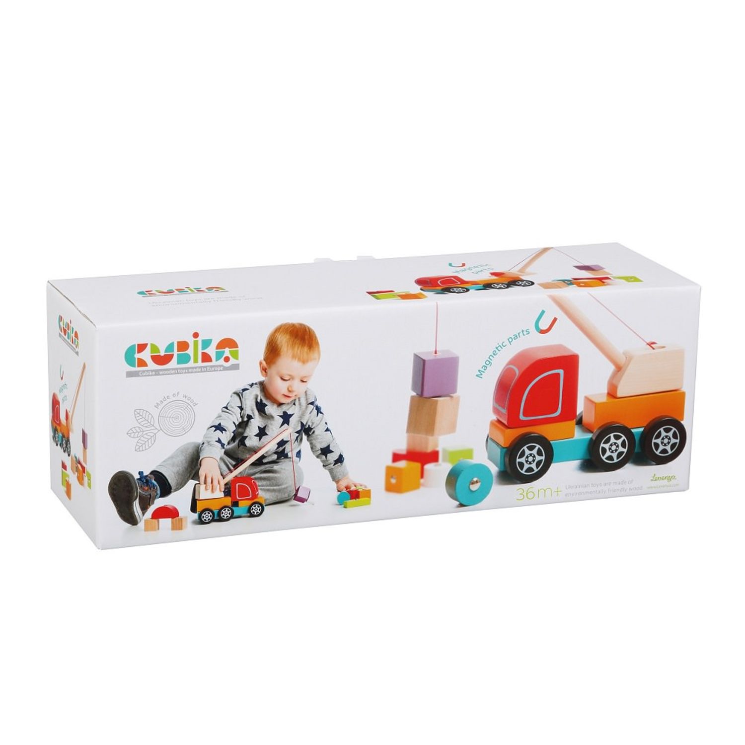 Jucarie Din Lemn Cubika "Macara Magnetica" fotografia produsului