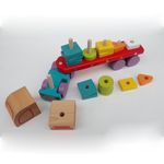 Jucarie din lemn, Cubika, &ldquo;Camion cu forme geometrice&rdquo; fotografia produsului View 6 S