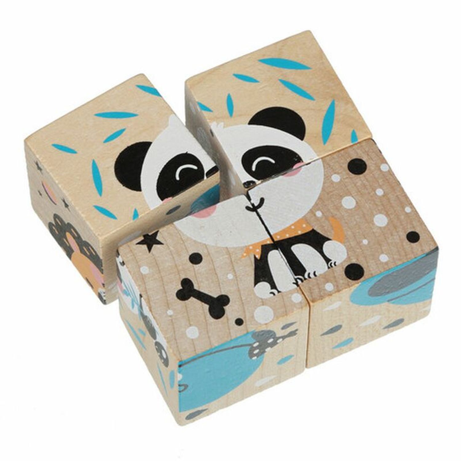 Jucarie din lemn, Cubika, Puzzle din lemn "Jungla" fotografia produsului View 6 L