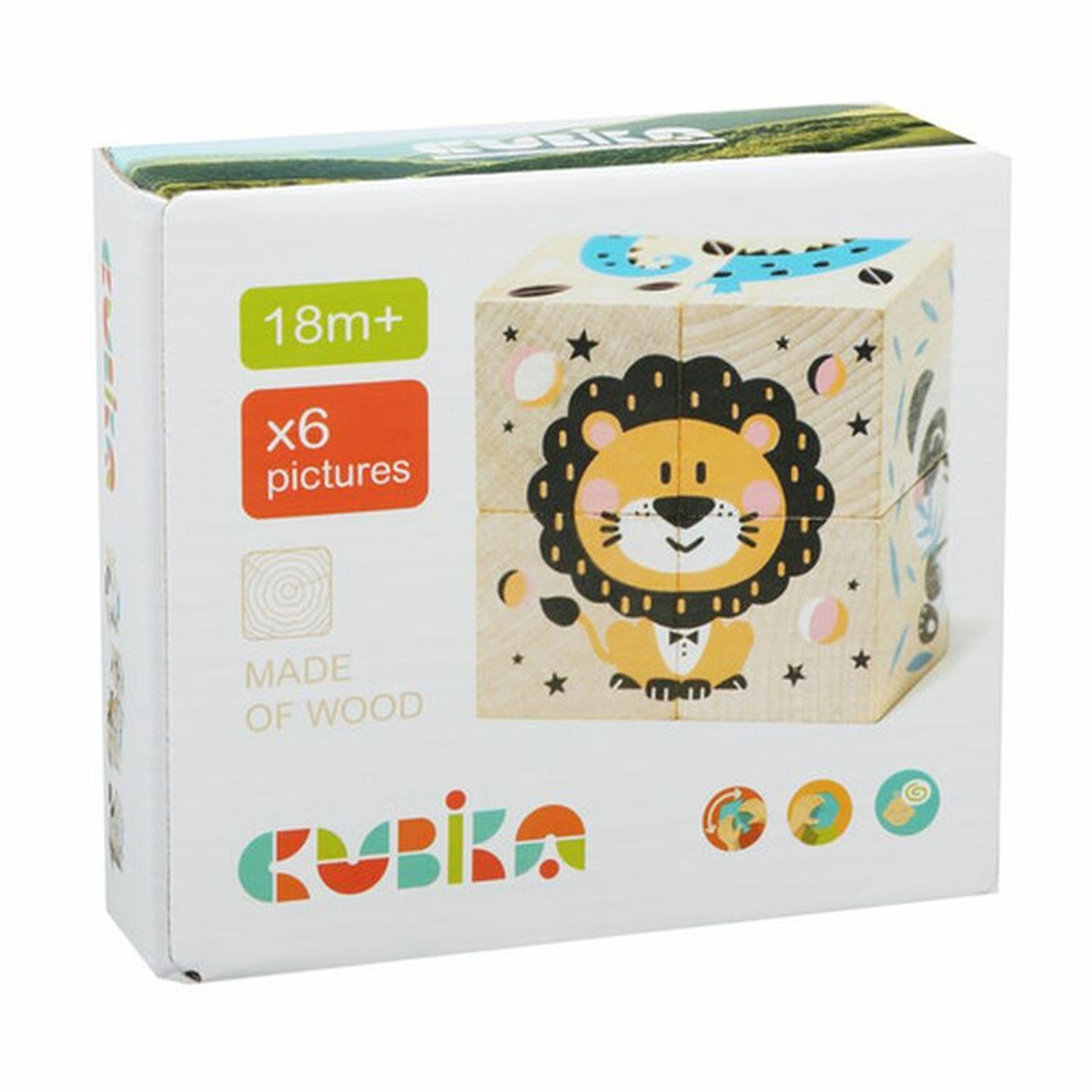 Jucarie din lemn, Cubika, Puzzle din lemn "Jungla" fotografia produsului