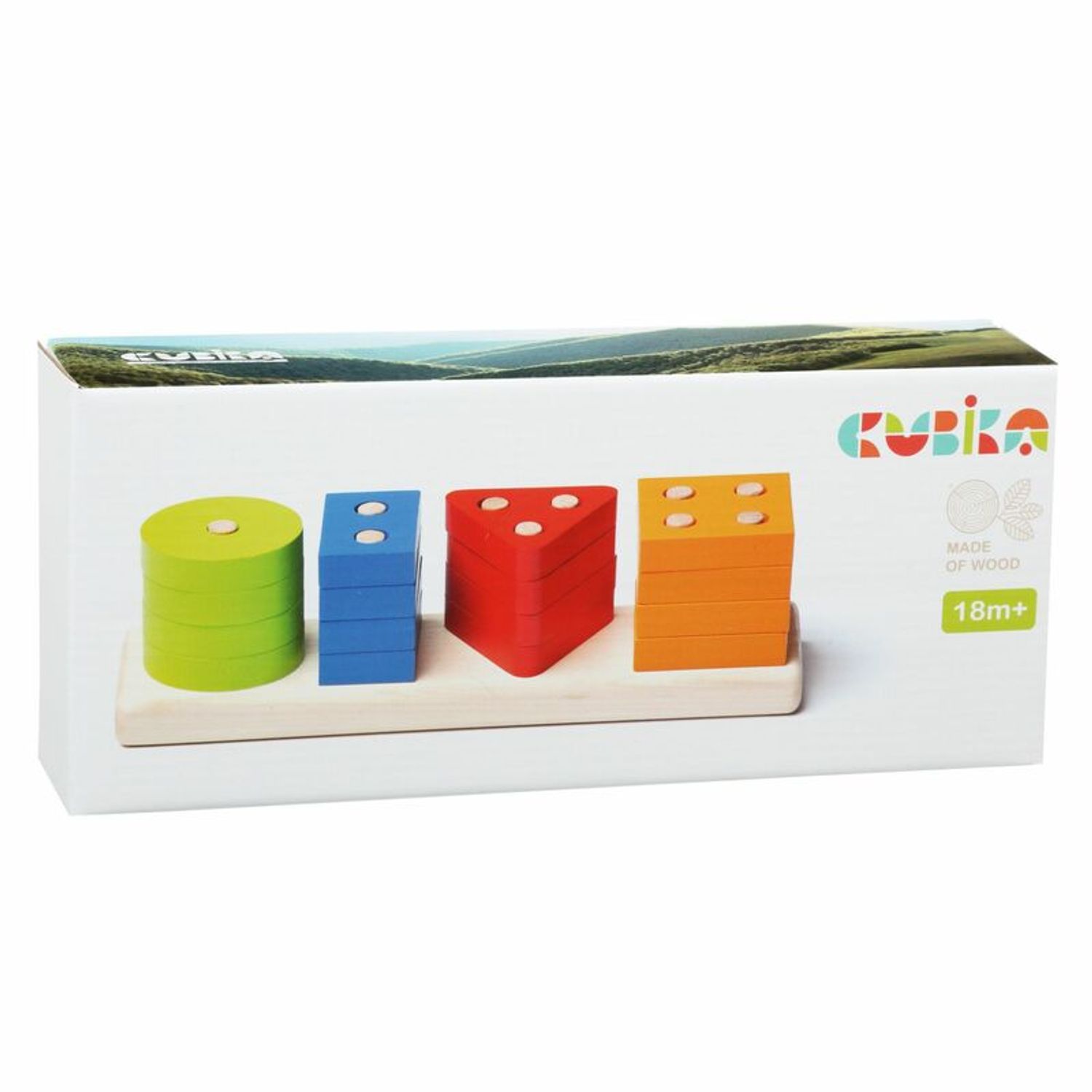 Jucarie din lemn, Cubika, Sortator forme geometrice 02 fotografia produsului