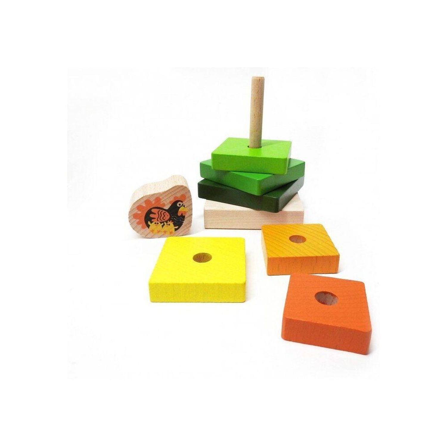 Jucarie din lemn, Cubika, "Piramida 2" fotografia produsului View 5 L