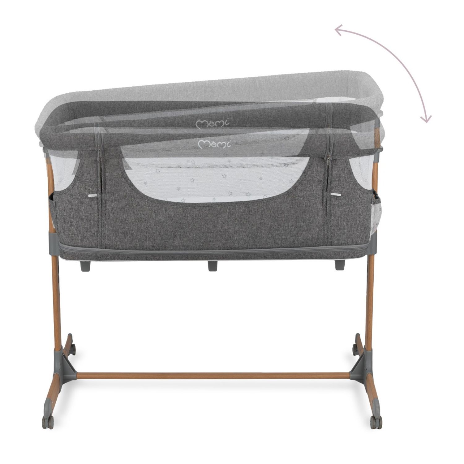Co-sleeper Momi, Smart Bed 4 in 1 - Grey fotografia produsului View 3 L