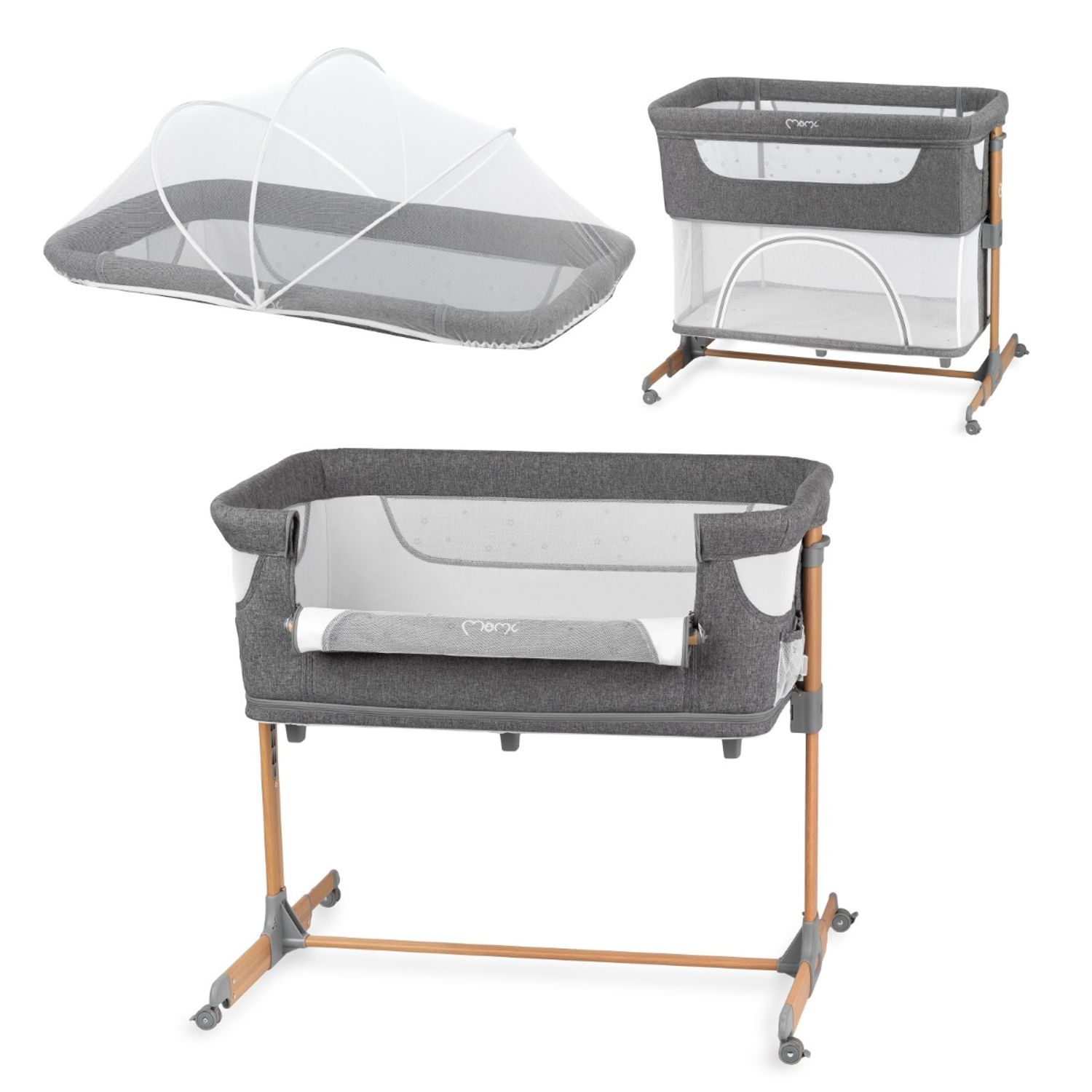 Co-sleeper Momi, Smart Bed 4 in 1 - Grey fotografia produsului View 2 L