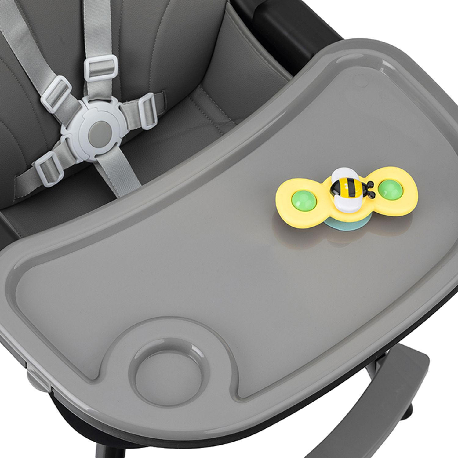 Scaun de masa copii Momi Flovi, Piele ecologica, Black fotografia produsului View 3 L