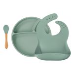 Set de hranire BWL II Minikoioi, 100% Premium Silicone – River Green fotografia produsului