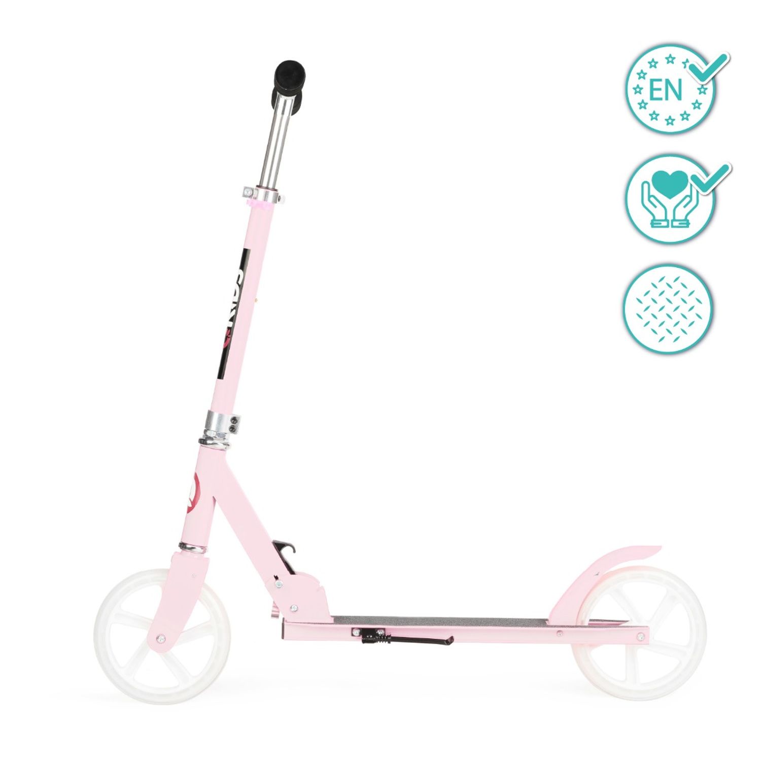 Trotineta freestyle, QKIDS, WEISS Light Pink, Ghidon reglabil pe 3 trepte, Amortizor Easy&amp;Up, Platforma anti- - 5900495862228 fotografia produsului View 2 L