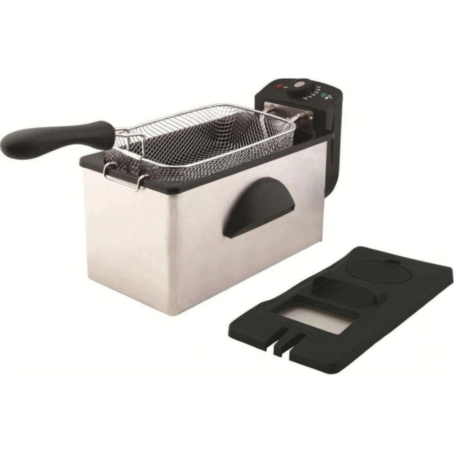 Friteuza Electra EDF-2020SS, 2 litri, 2000W, Interior email, Termostat reglabil, Inox fotografia produsului