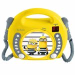 Set muzical Lexibook RCDK100DES Despicable Me Minions, 2 microfoane, CD player, Alb fotografia produsului